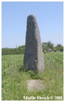 El otro menhir levantado y el menhir acostado